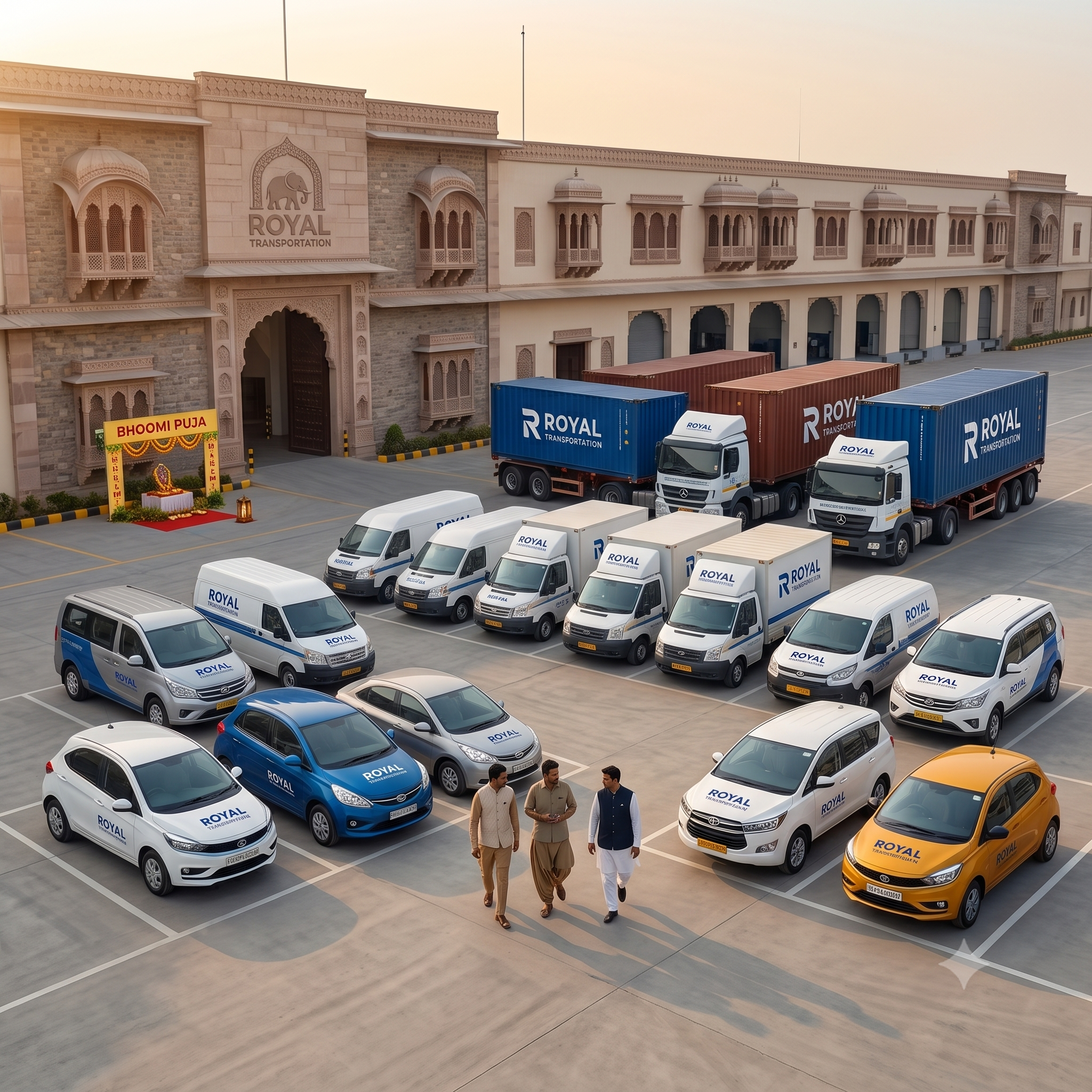 Royal Transportation fleet of vehicles ready for service
